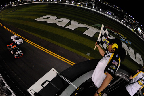 Michael Waltrip Winning at Daytona - Image courtesy of NASCAR
